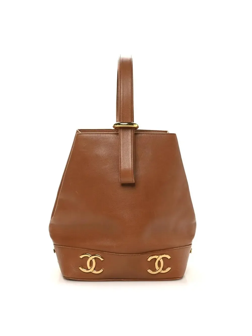 Chanel Calfskin Cc Bucket Shoulder Bag #321626C15B